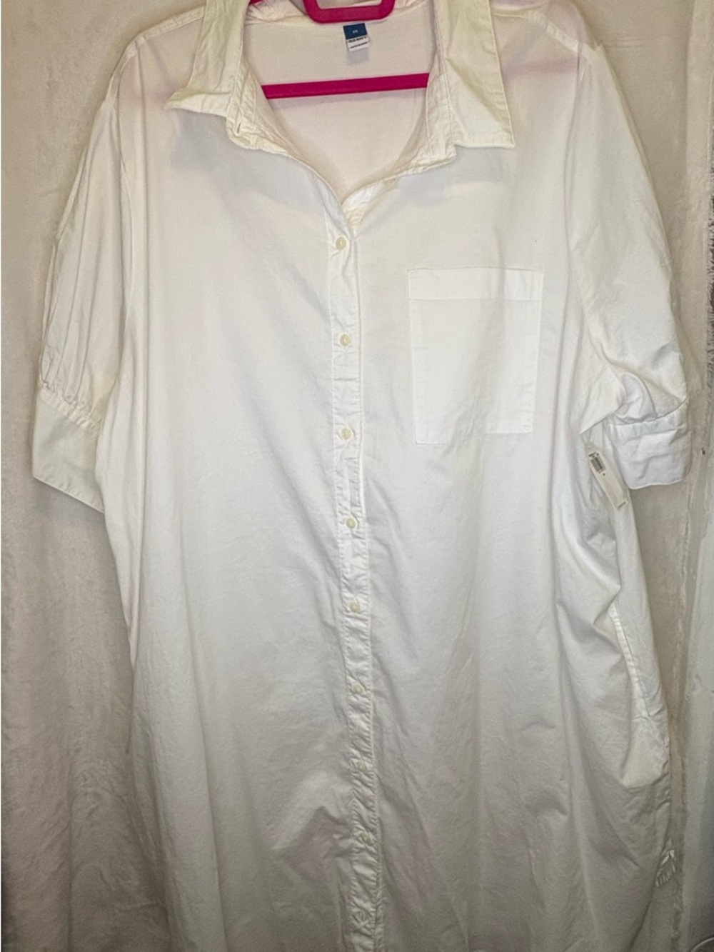 Old Navy White Casual Button-Down Shirt with Chest Pocket